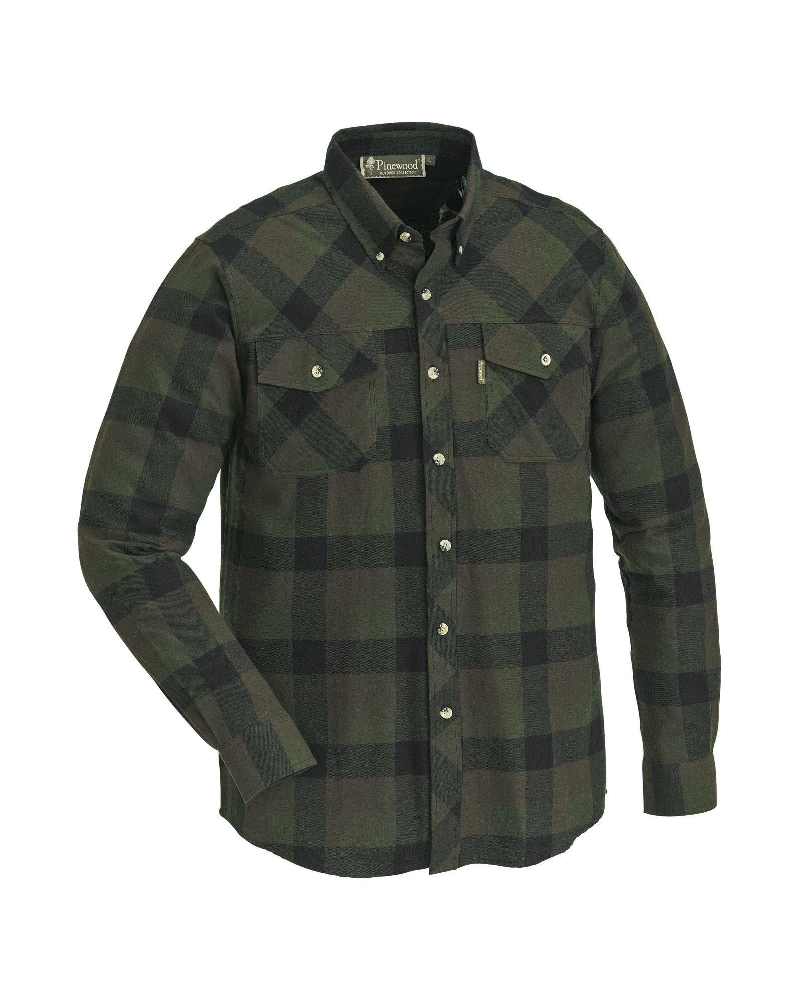 Pinewood Lumbo Skjorta Herr Green/Black XXL