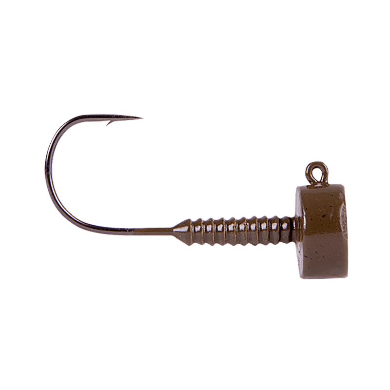 Lunker City Ned Head #2/0 Green Pumpkin 3-pack