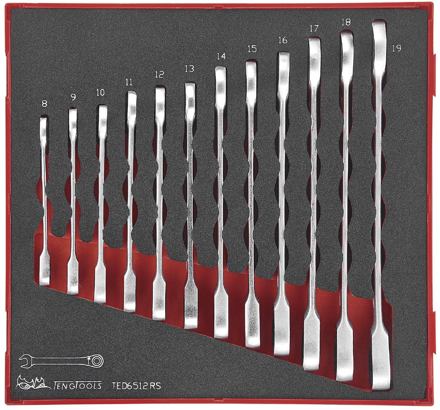 Teng Tools U-Ringspärrnsats TED6512RS Metrisk 8-19mm 12 delar