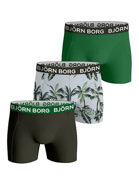 Björn Borg Boxerkalsong 3-pack Grön/Print/Grön