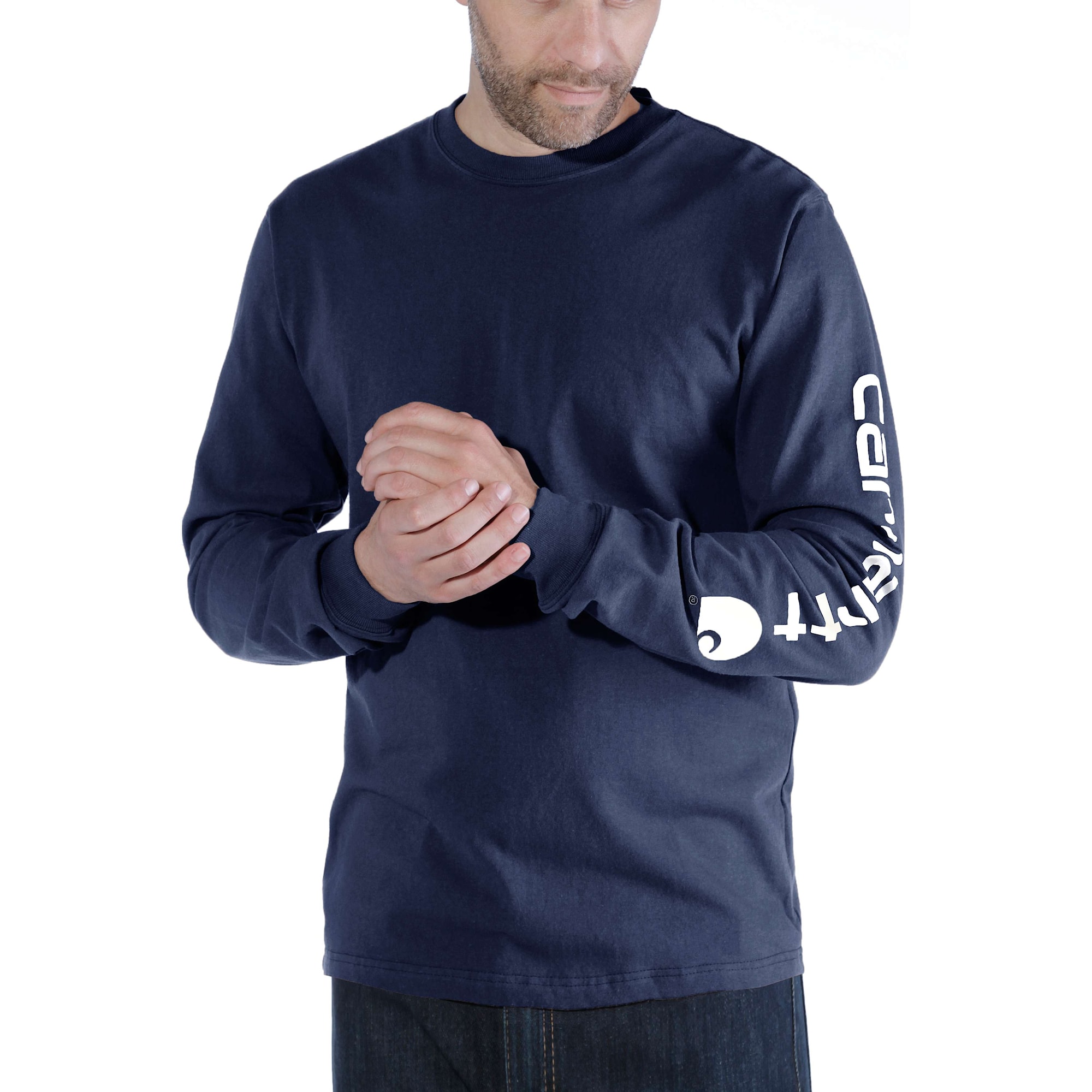 Carhartt Long Sleeve T-Shirt Men Navy XL