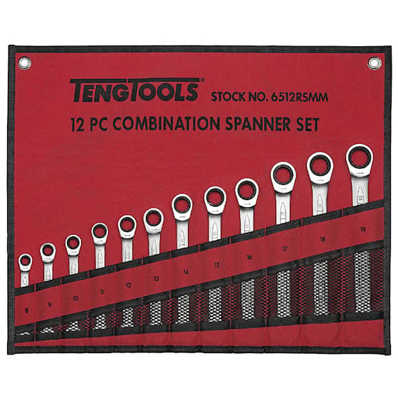 Teng Tools U-ringspärrnyckelsats 6512RSMM 8-19mm 12 delar