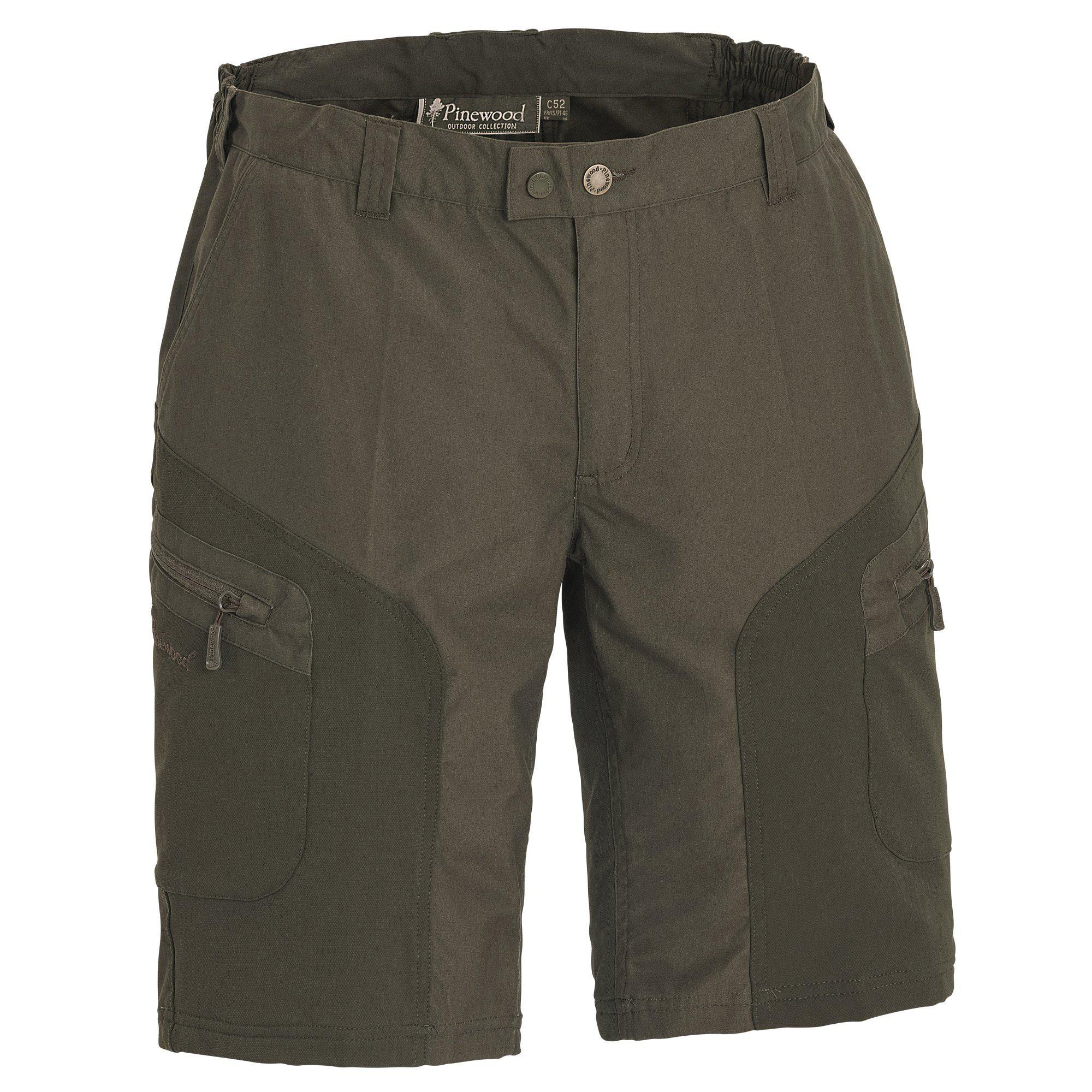 Pinewood Wildmark Stretchshorts Herr Dark Olive/Moss Green