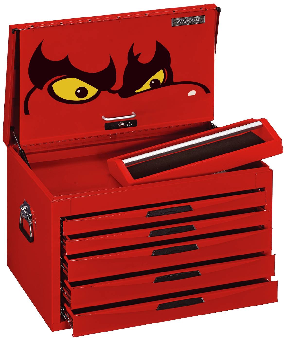 Teng Tools Topplåda TC805NFX 5 lådor, röd