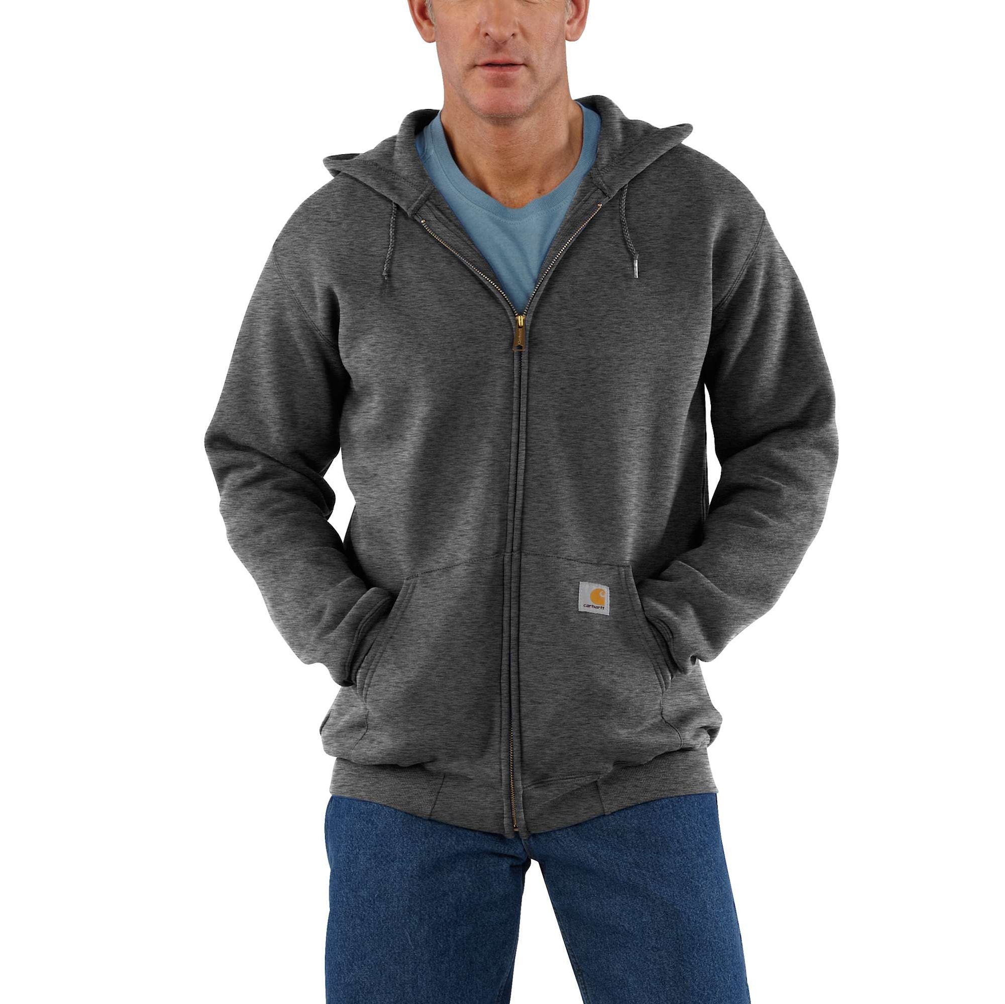 Carhartt Zip Up Hoodie Men's Carbon Heather
