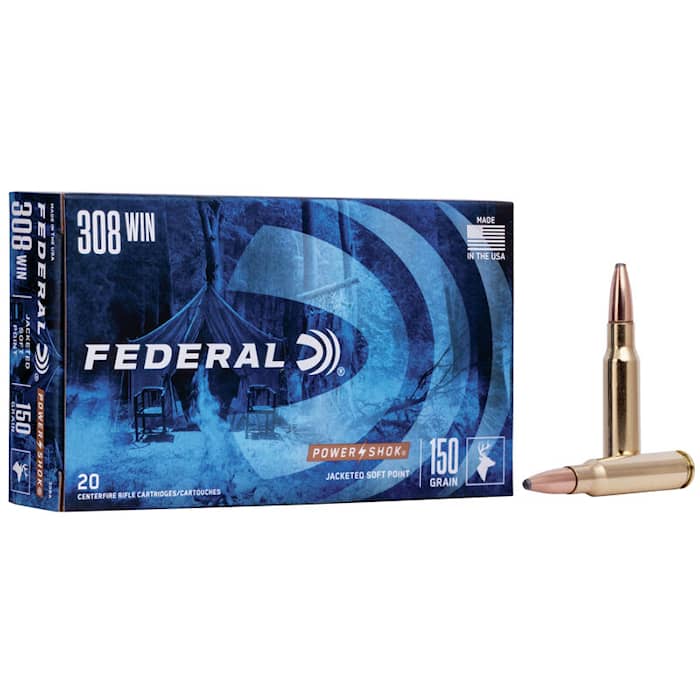 Federal PowerShok .308 Win Jacketed SP 150gr 20st/ask
