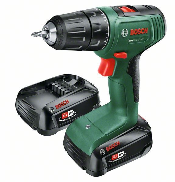 Bosch Borrskruvdragare 18V-40 med 2x1,5Ah batteri & laddare