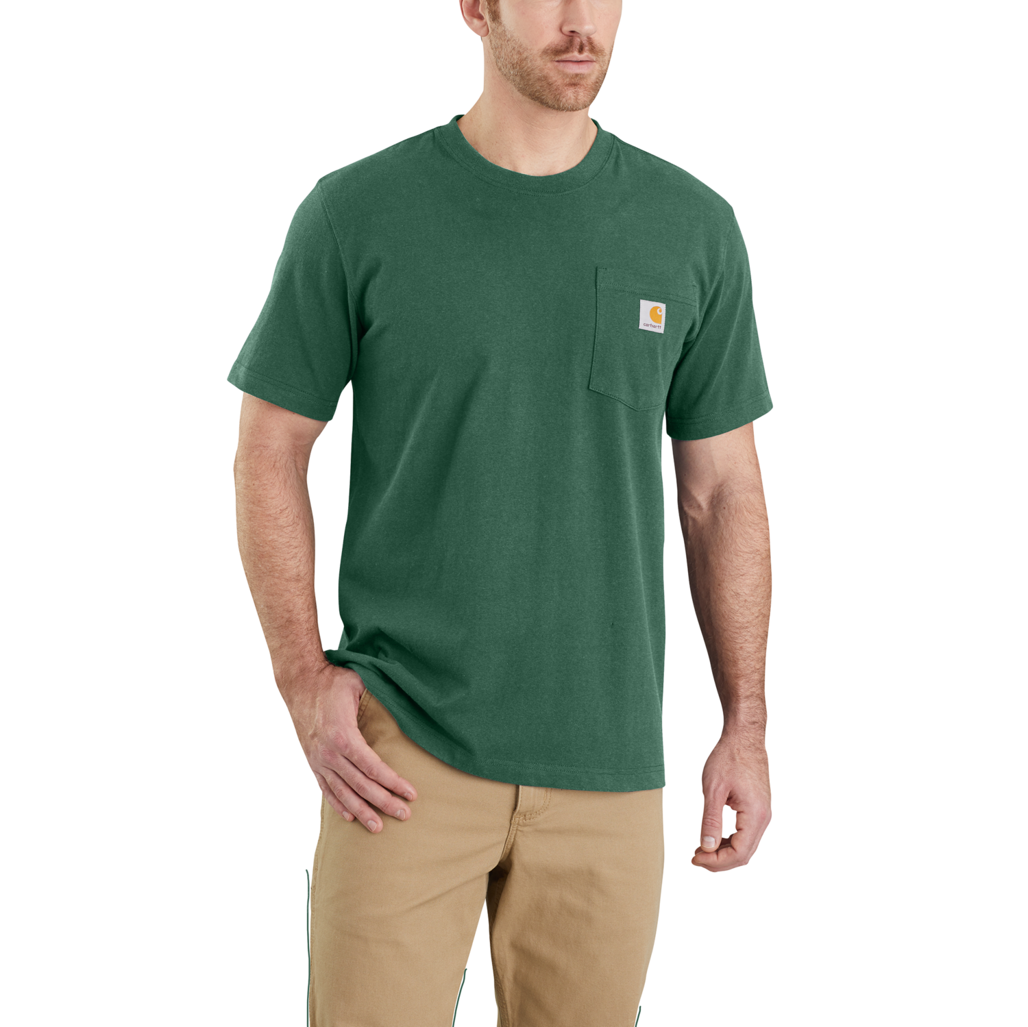 Carhartt K87 pocket s/s T-shirt, Herr, Frosted balsam, XXL -