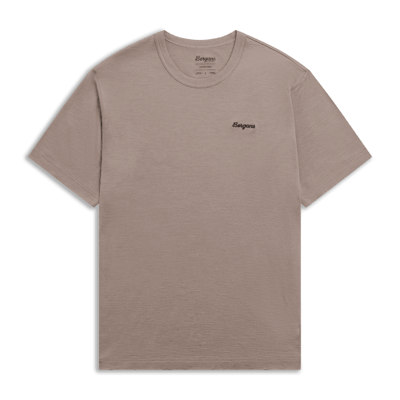 Bergans Logo Merino Tee Men Rock Taupe
