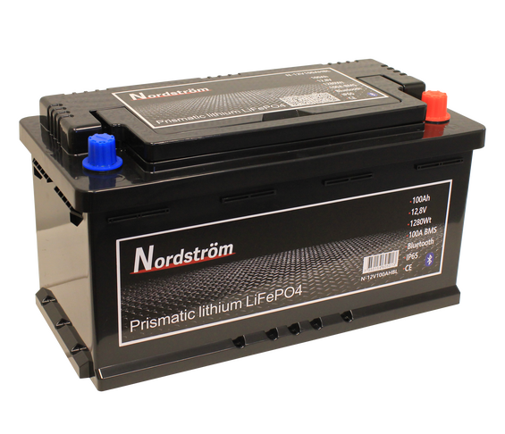 Nordström 100Ah Lithiumbatteri Bluetooth L5 Förbrukning