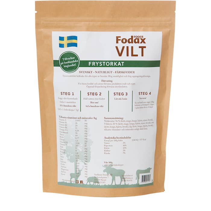 Fodax Vilt Frystorkat 300 g