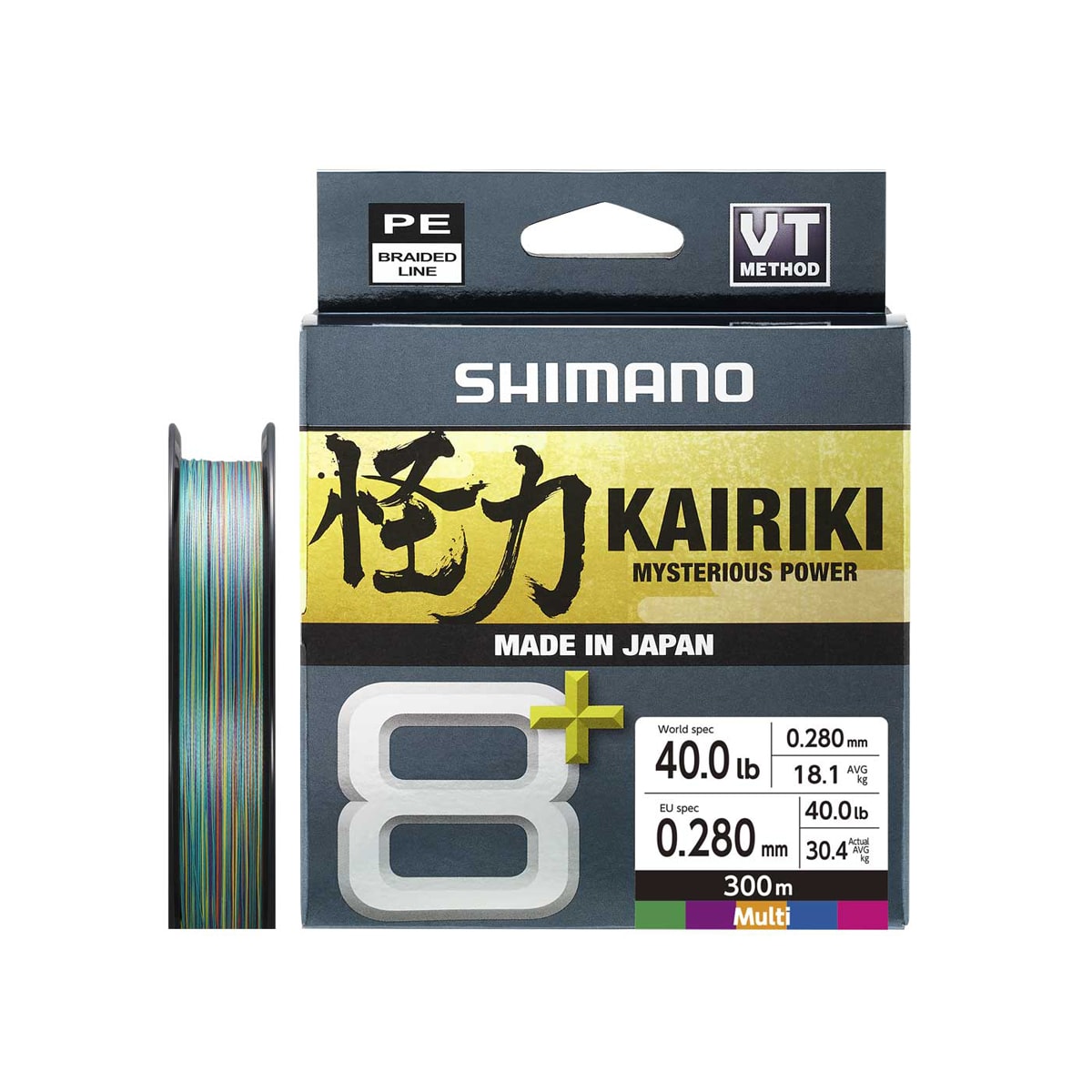 Shimano Line Kairiki 8+ 300m 0.28mm 31,9kg Multi color -
