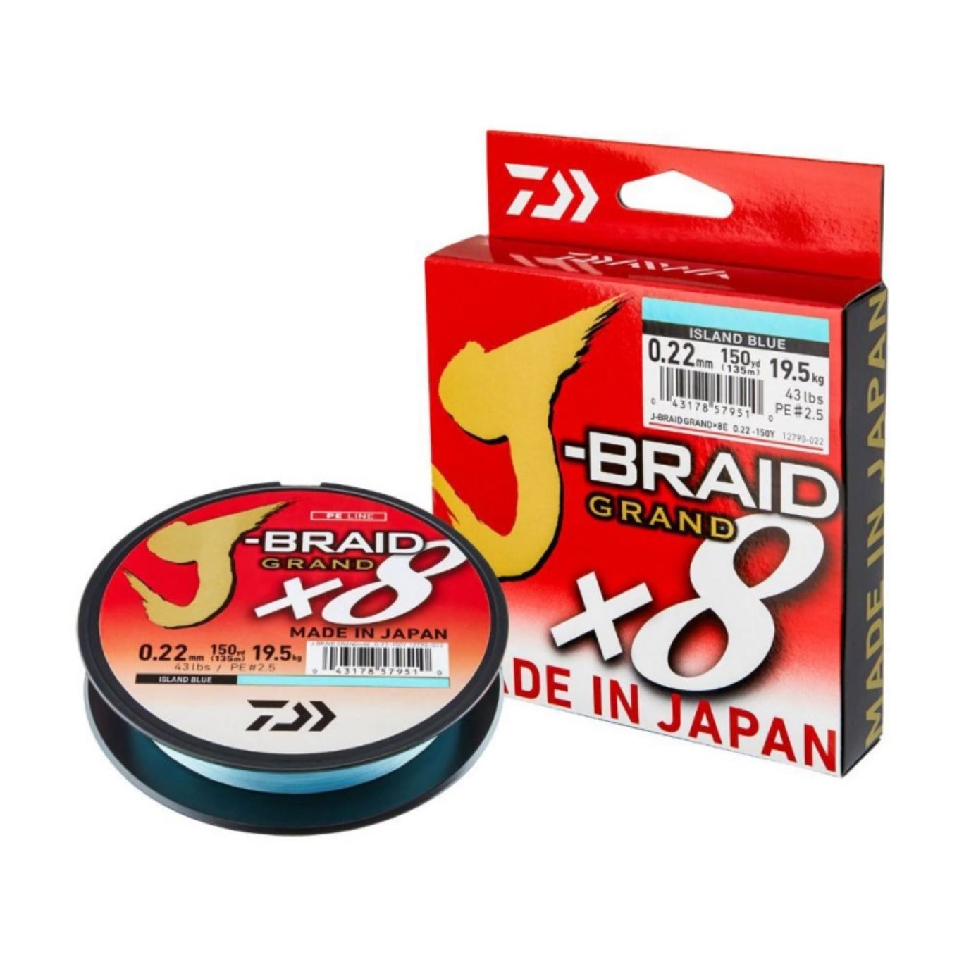 REA/Black Friday Daiwa J Braid Grand X8 0.28mm 135m Blue 58LB