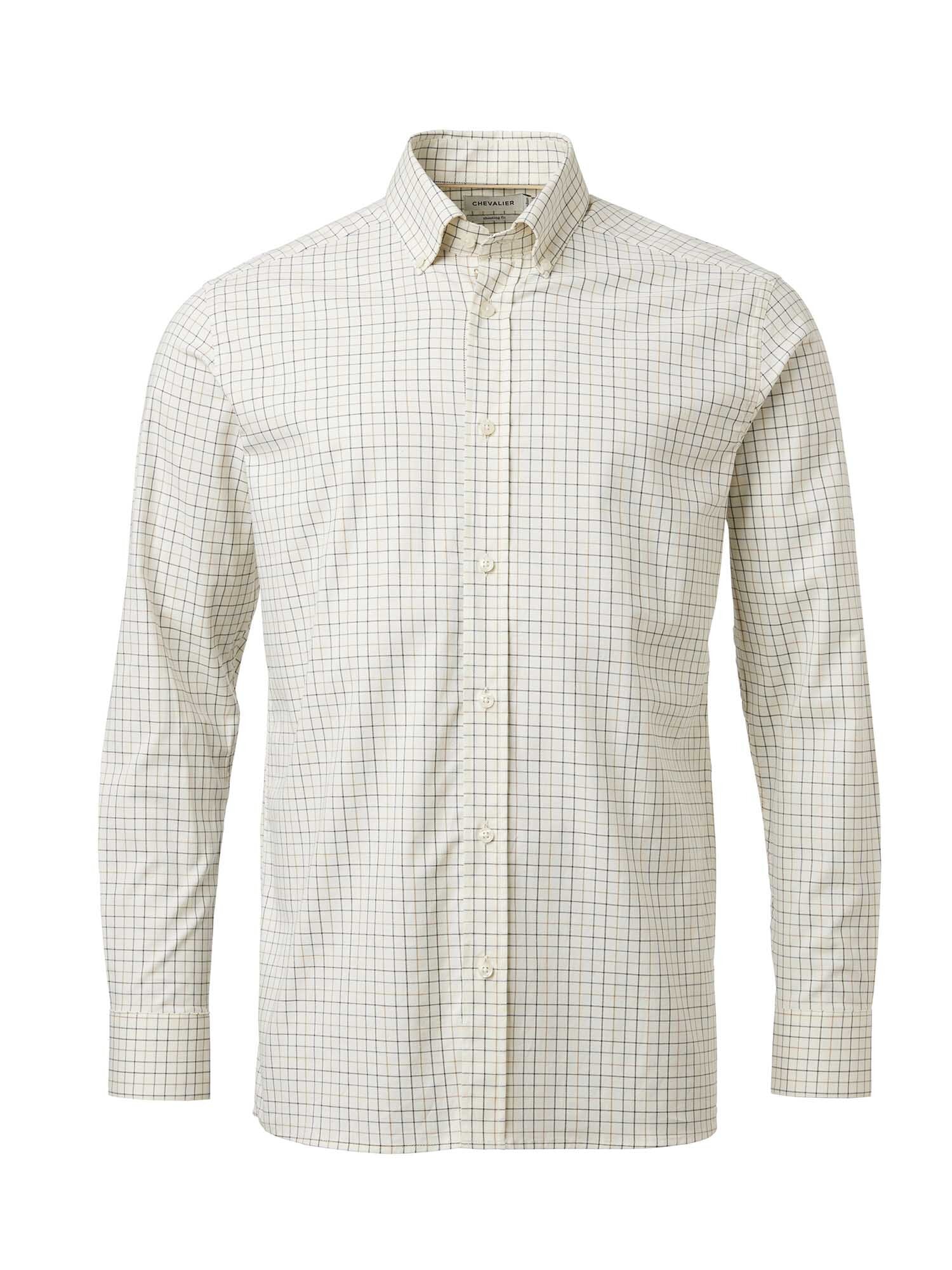 Chevalier Baron Shooting Fit Stretch Shirt Men Stormy Blue Tattersall