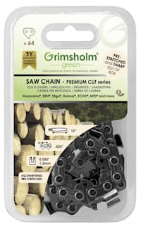 Grimsholm 15" 64 dl .325" 1.3mm Premium Cut Motorsägenkette