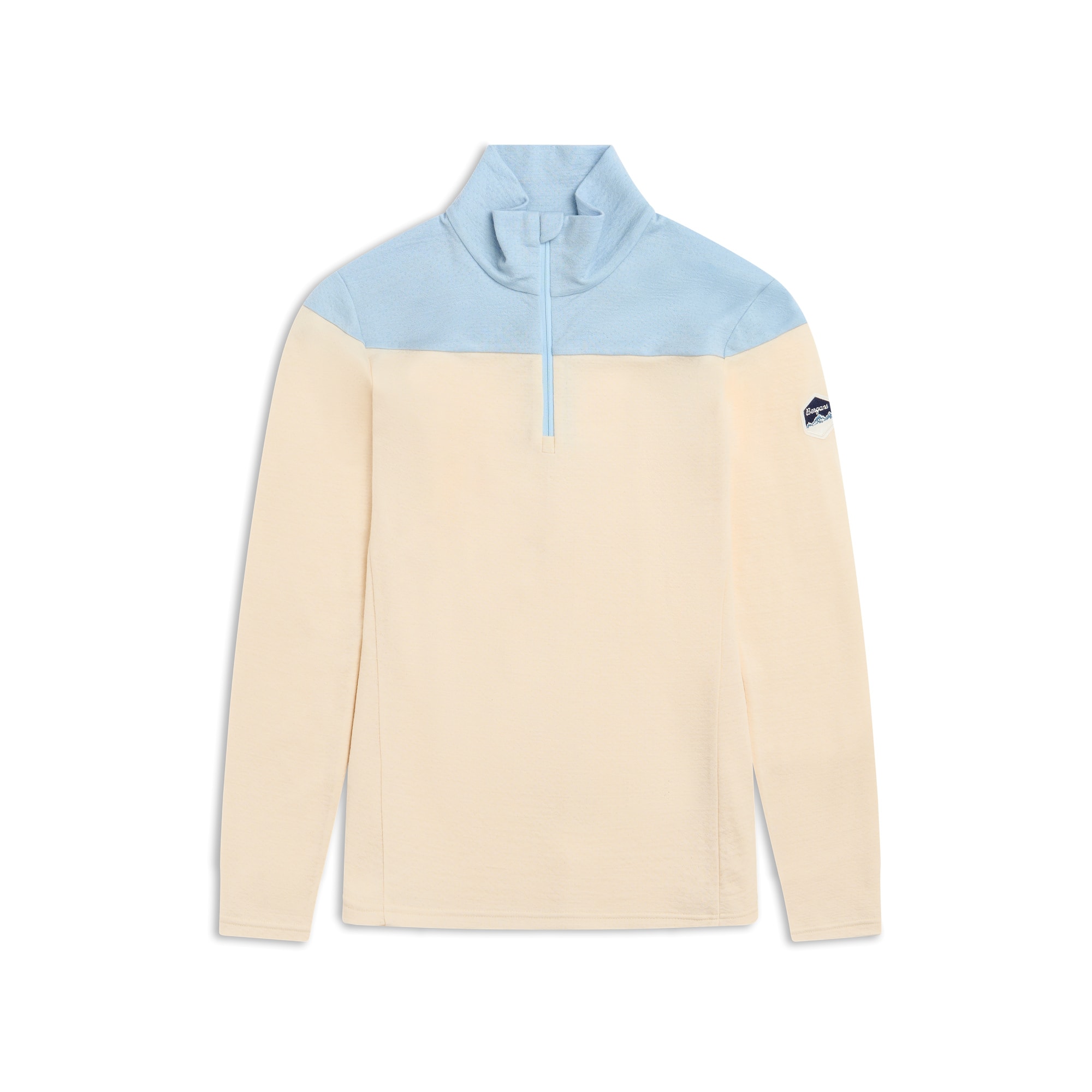 Bergans Inner:Dual Merino Half-Zip Ulltrøye Dame Creme/Light Dusty Blue