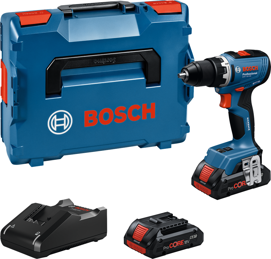 Bosch Skruvdragare GSR 18V-65 2X4Ah Pc L-Boxx