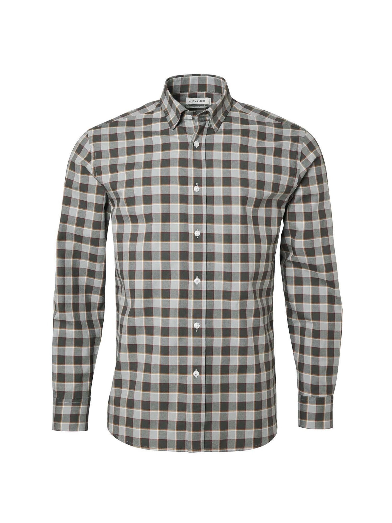 Chevalier Belmont Regular Fit Shirt Men Grey Melange Checked