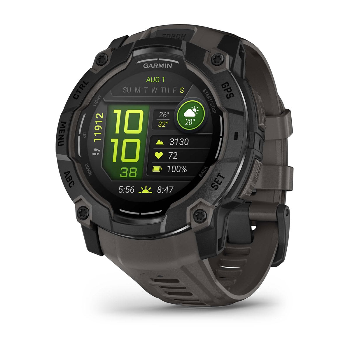Garmin Instinct 3 Amoled 50 mm Black - Svart med kolfärgat armband