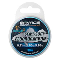 Savage Gear Semi-Soft Fluorocarbon Seabass 30 m 0,21 mm 2,70 kg Clear Fiskelina