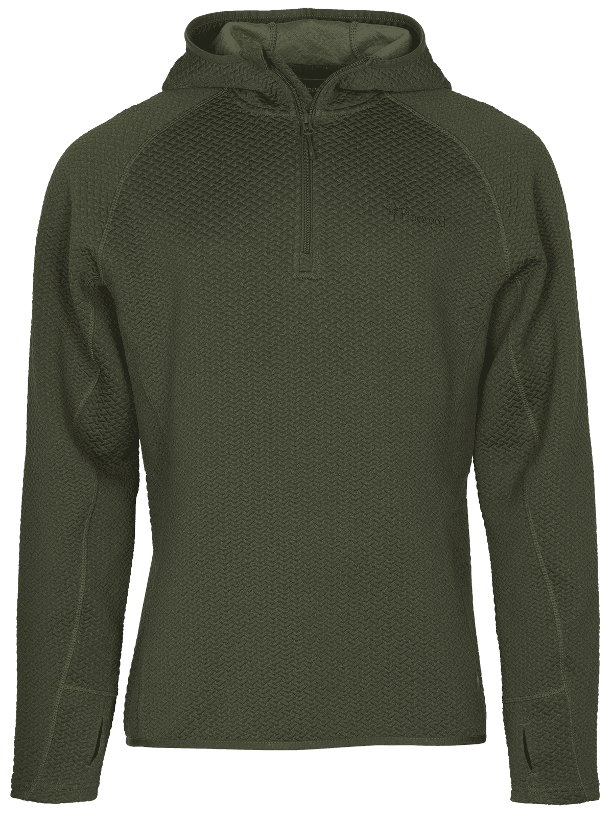Pinewood Everyday Travel Hoodie Herr Dark Green Melange