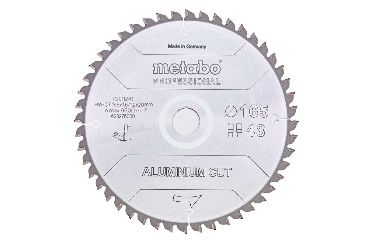 Metabo Sahanterä Aluminium Cut - Professional 165x20 Z48 FZ/TZ 5° neg
