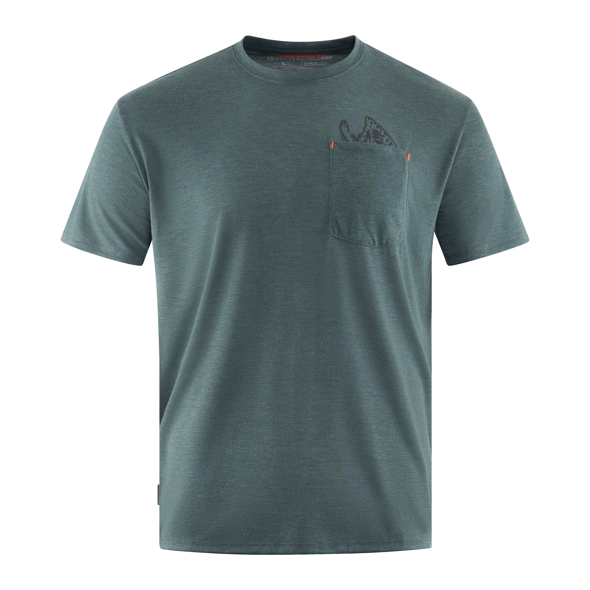 Grundéns Species Pocket Tee Deep Forest Heather Herr
