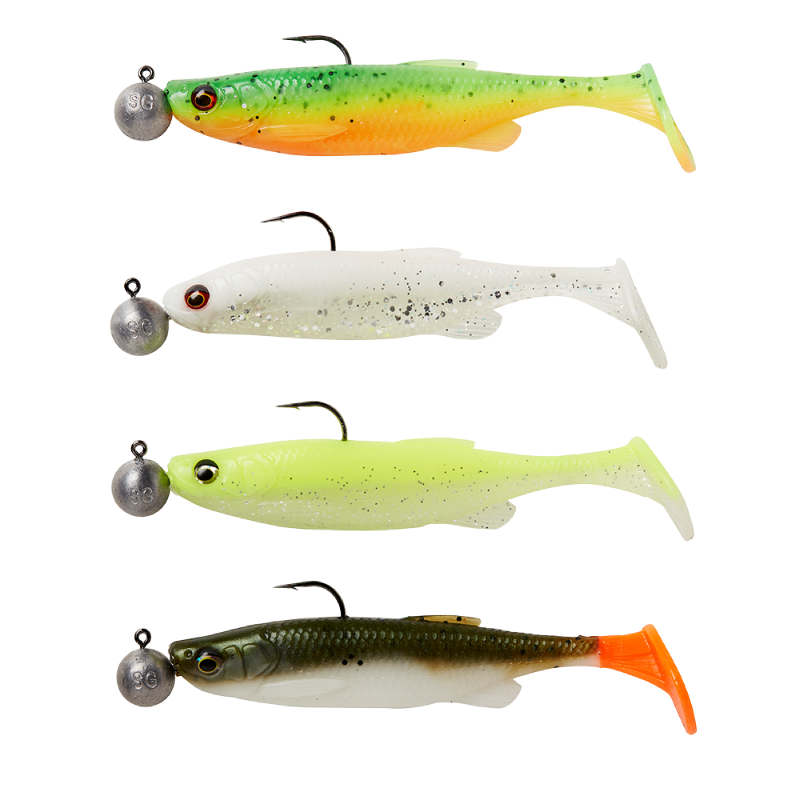 Savage Gear Fat Minnow T-TAIL RTF 9CM 7G + 7.5G #2/0 SINKING DARKWATER MIX 4+4PCS -