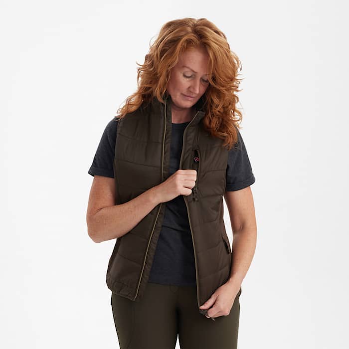 Deerhunter Lady Heat Polstret Vest Dam Wood