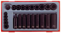 Teng Tools Krafthylssats TT9024 1/4 & 3/8 TT1 ANSI Metrisk 24 delar