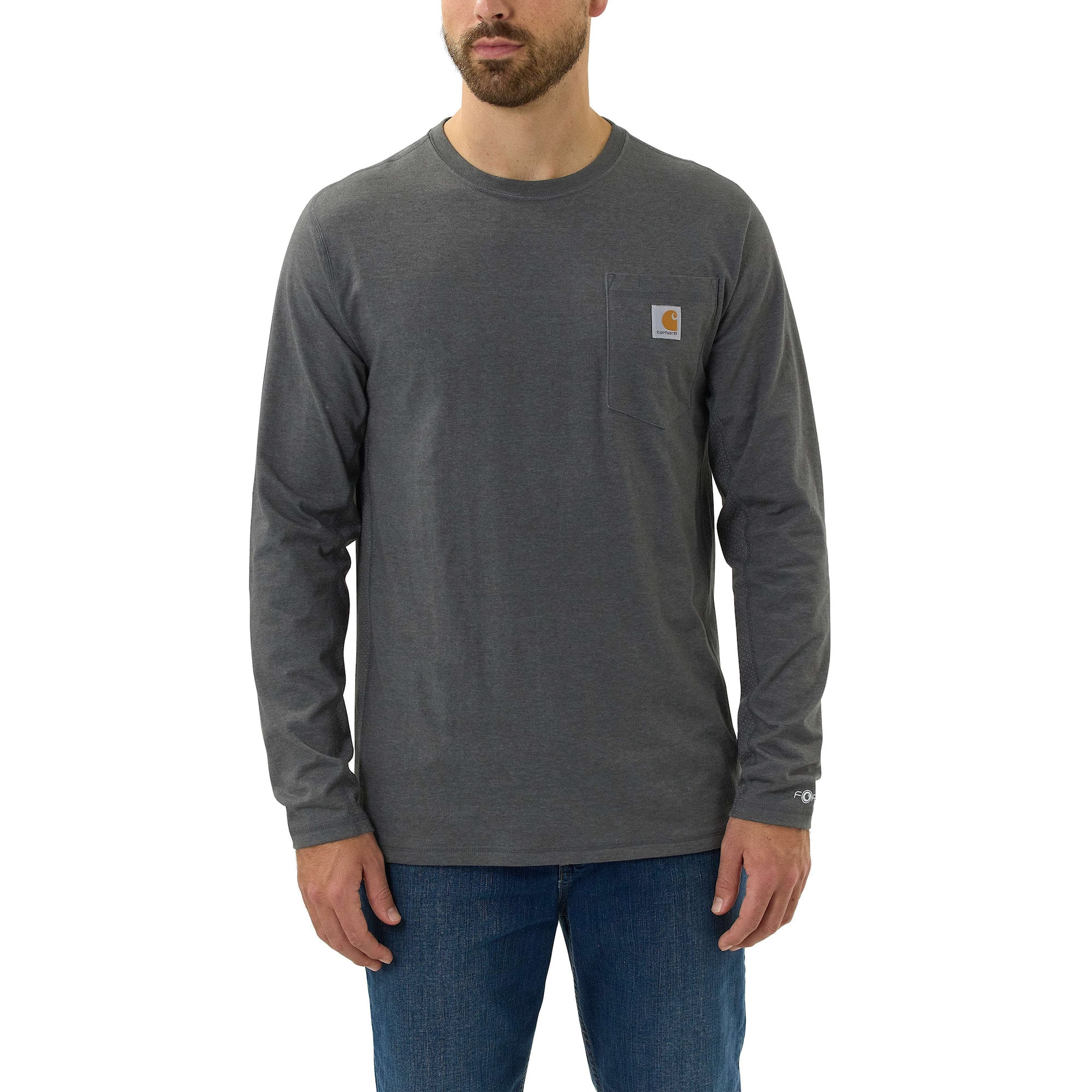 Carhartt Force Pocket Long Sleeve T-Shirt Men's Carbon Heather