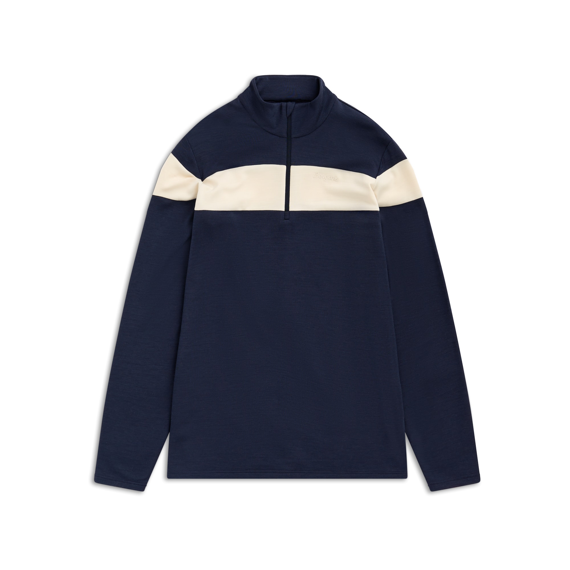 Bergans Uldal Half-Zip Villapaita Miehet Dark Navy/Creme