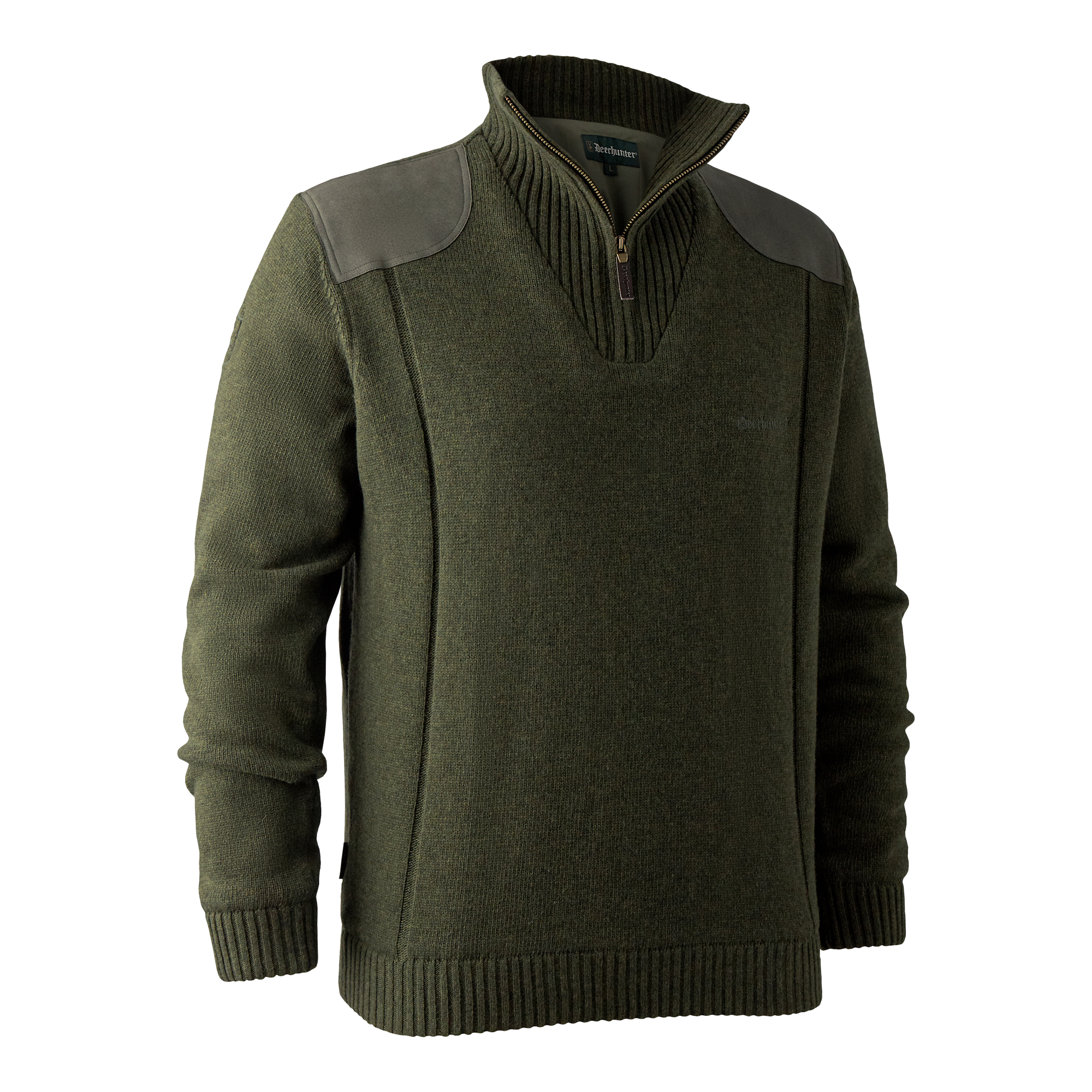 Deerhunter Carlisle Stickad Tröja med Stormliner® Herr Green Melange 3XL