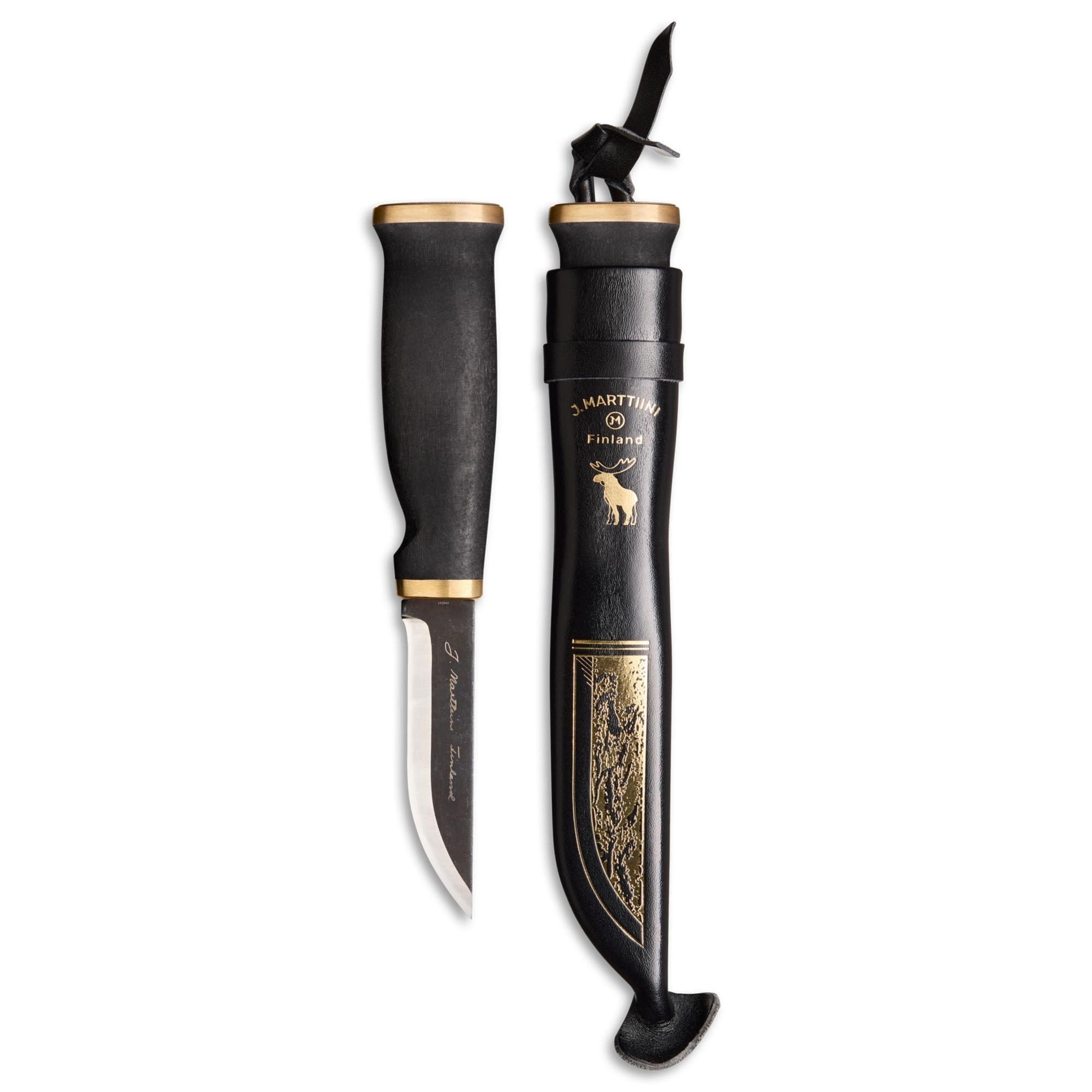 Marttiini Moose Black Friluftskniv med trälåda