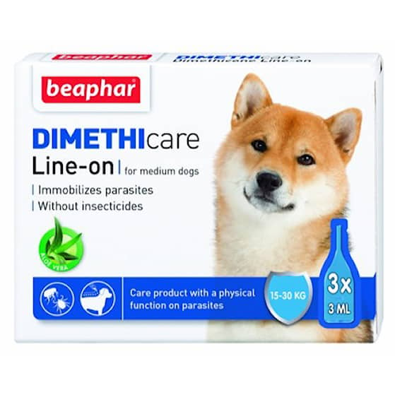 Beaphar Flea & Tick Line On (Dimethicone) Medium Dog 15-30kg