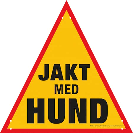 5etta Varningsskylt Jakt med hund 360 x 360 x 325 mm