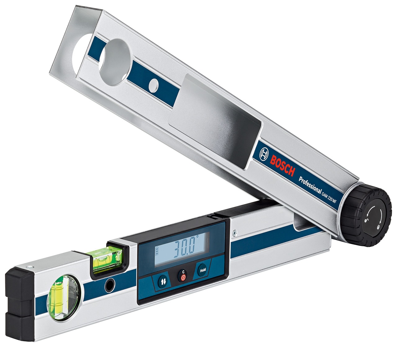 Bosch Vinkelmåler GAM 220 MF Professional med 4 batterier (AA), tilbehørssett -