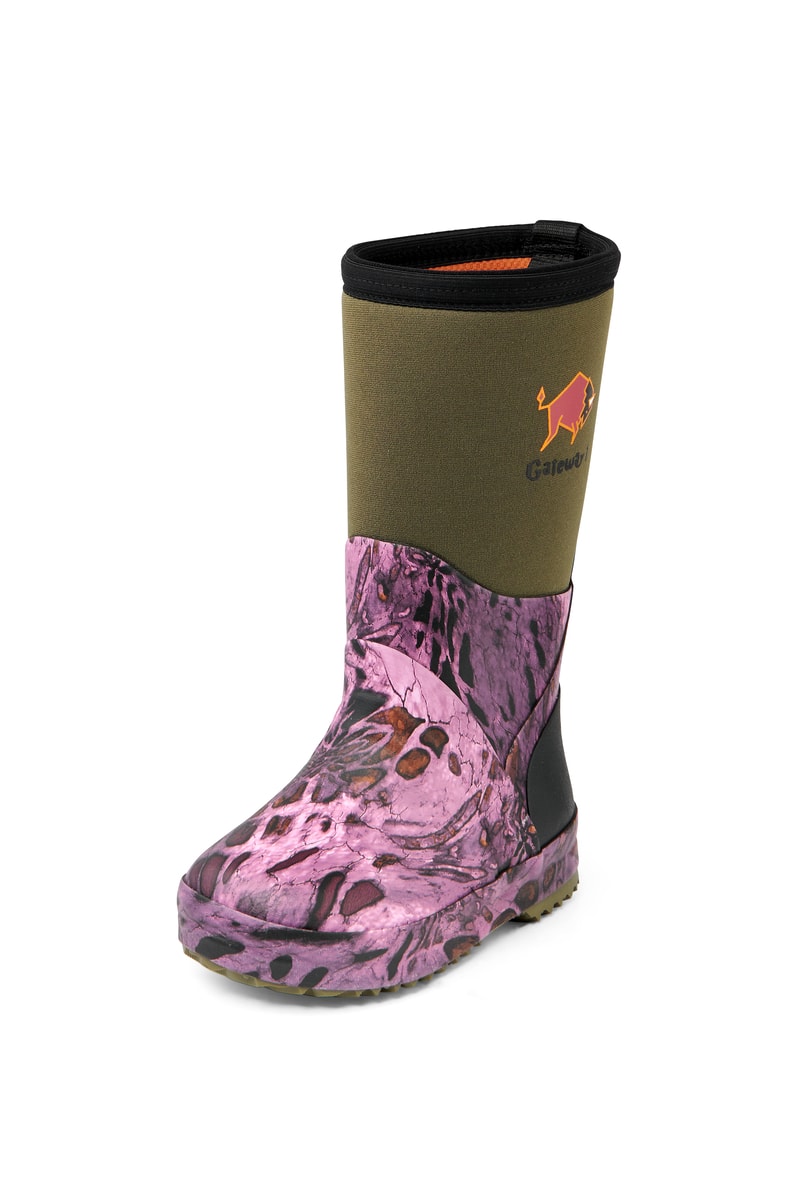 Gateway1 Wetland Master 12" 7mm Rubber Boots Kids Prym1(R) Pink out