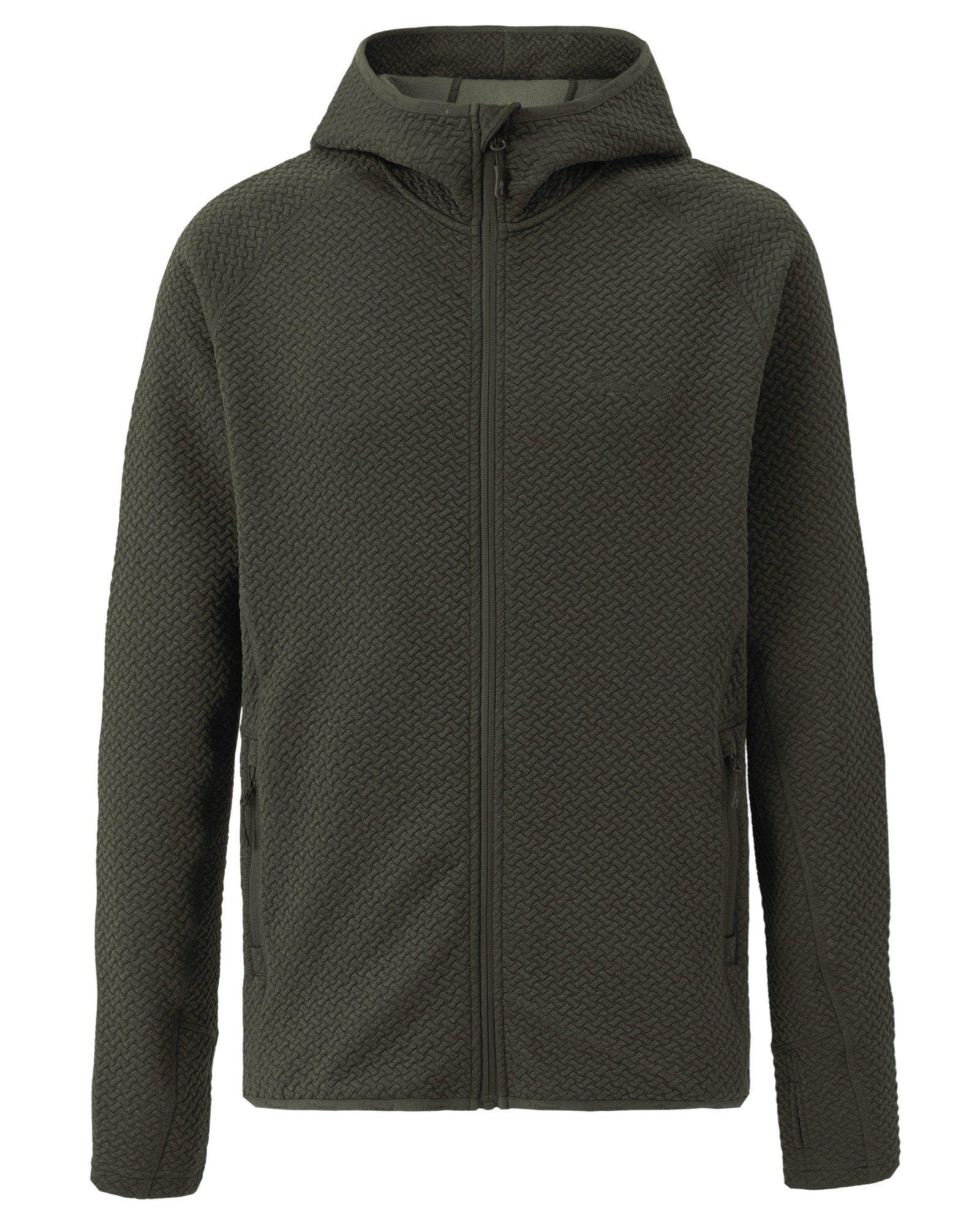 Pinewood Everyday Travel Full Zip Tröja Herr Dark Green Melange