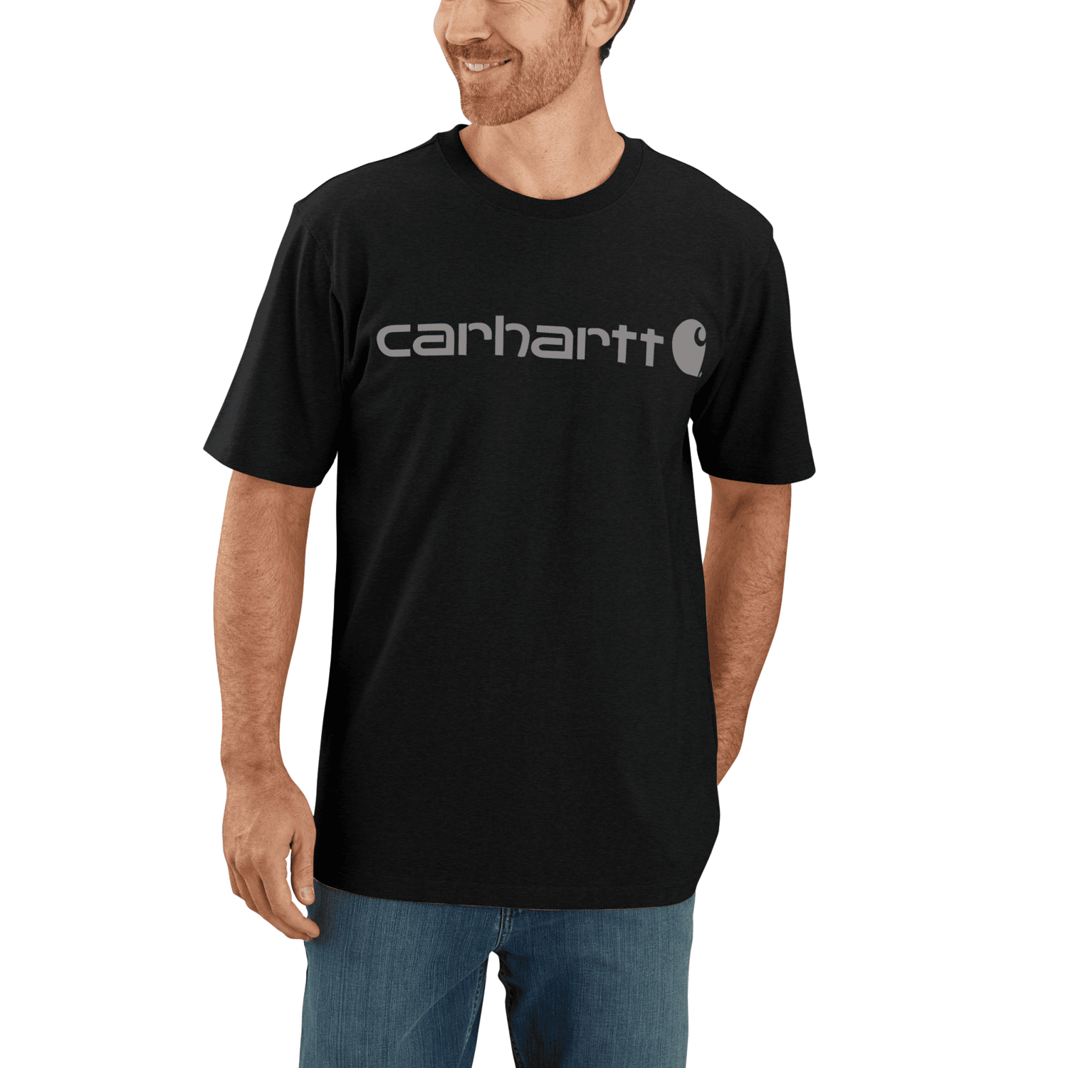 Carhartt Dearborn Relaxed Logo T-Shirt Herr Black/Gray