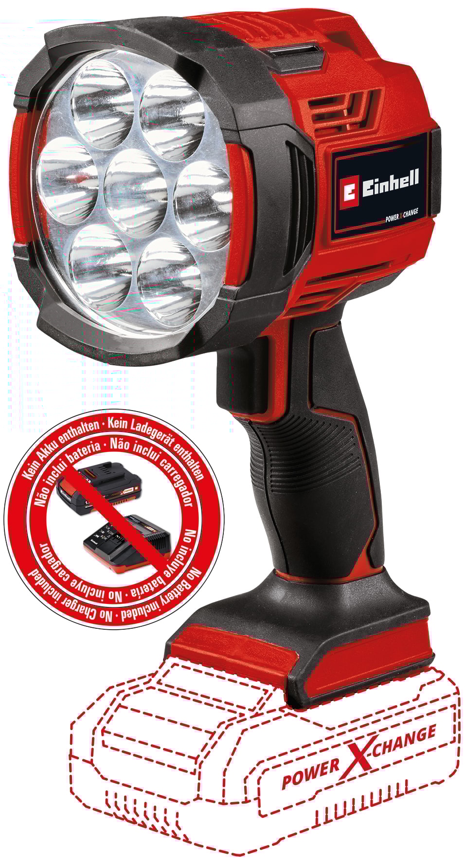Einhell Håndlygte LED 2500 lumen - Solo 18V - TE-CL 18/2500