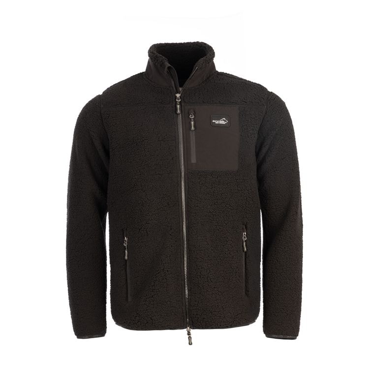 Arrak Sherpa Fleecejacke Herren Schwarz