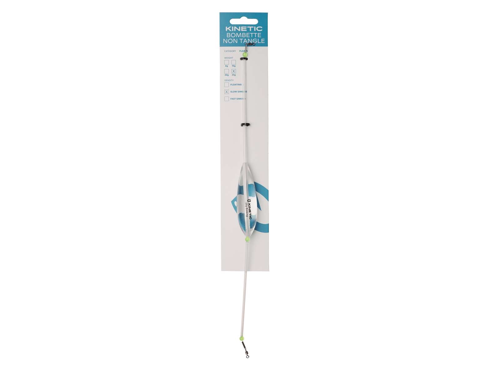 Kinetic BOMBETTE NON TANGLE - SLOW SINKING 15G CLEAR