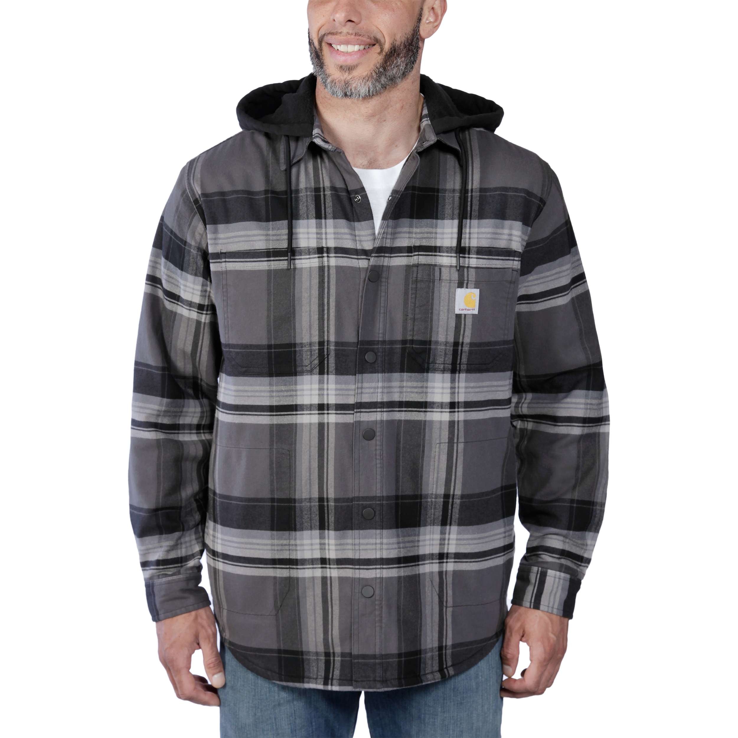 Carhartt Lined Flannel Shirt Jacket Mens Black S Jacken Herren