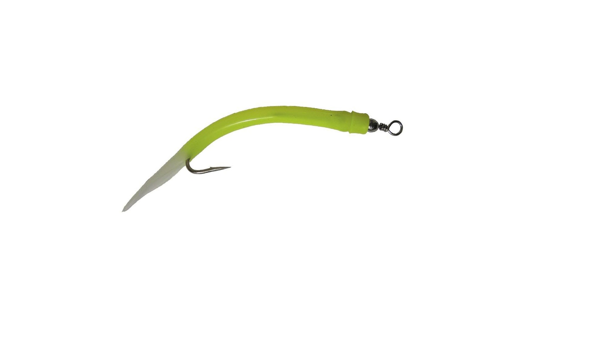 Wiggler Gummi Makk färdigriggad Gul/Lys  #12/0 3-pack
