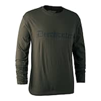 Deerhunter Logo Langermet T-skjorte Bark Green for menn
