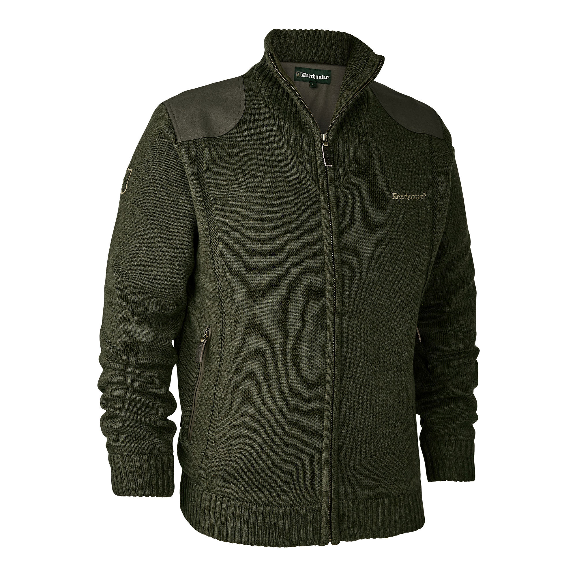 Deerhunter Carlisle Knit Cardigan with StormlinerÂ® Green Melange 4XL