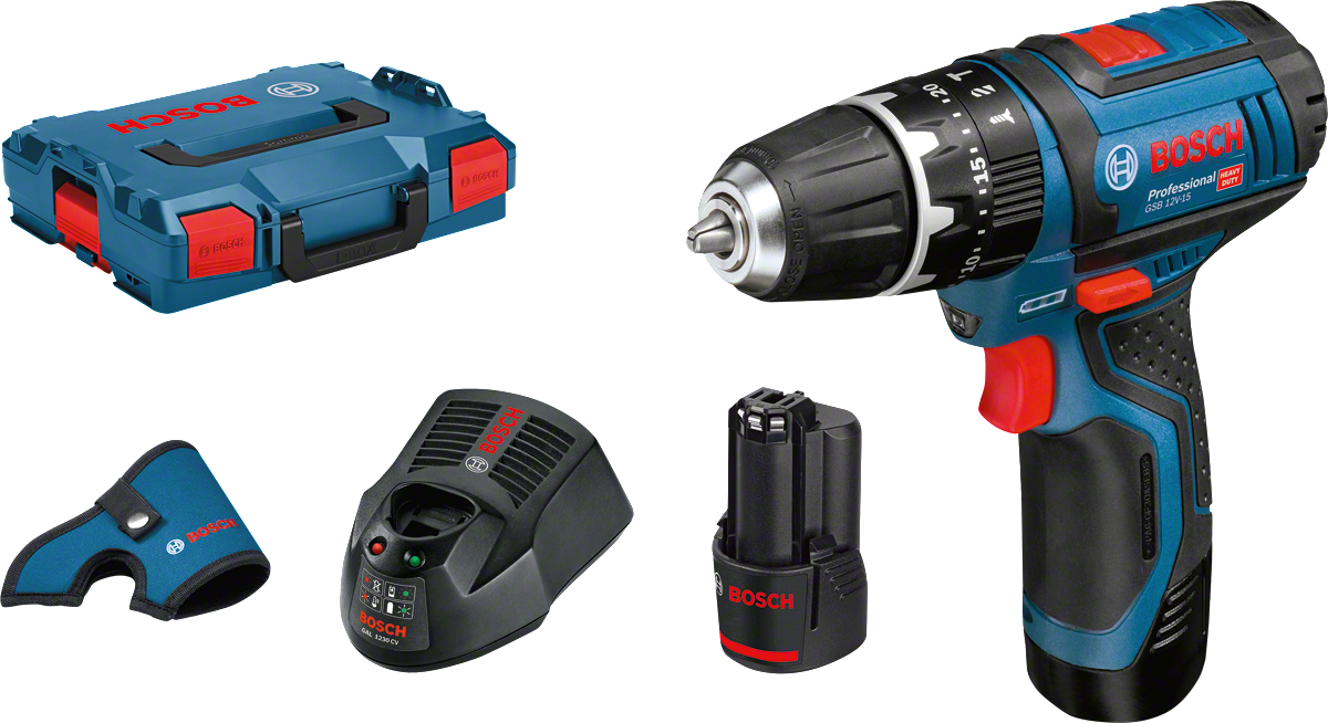 Bosch GSB 12V-15 2x2Ah L-Boxx Schlagbohrmaschine