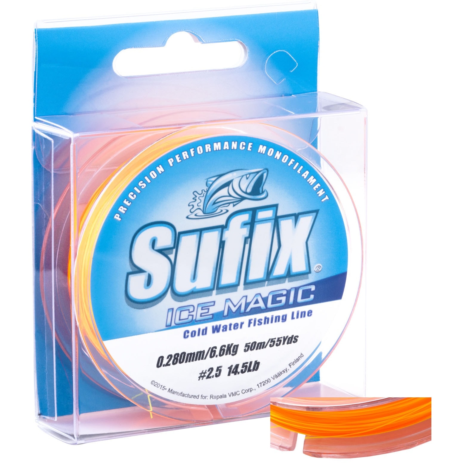Sufix Ice Magic 50m Neon Yellow/Orange Isfiskelina
