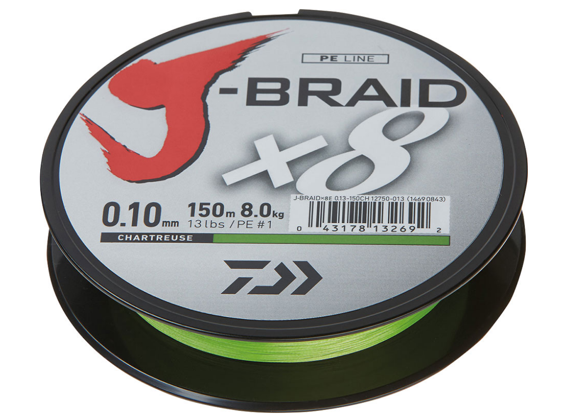 REA/Black Friday Daiwa J-Braid X8 13Lb 0.10mm 150m Ch